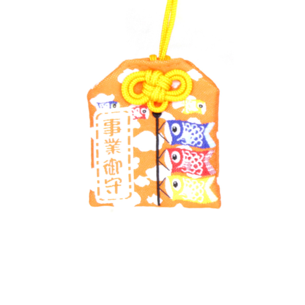Omamori Amuleto Oriental - Laranja com Koinobori