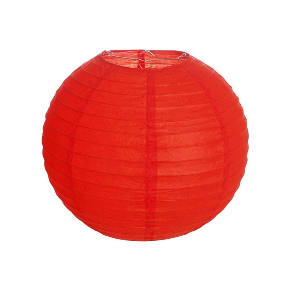 [ PEQUENOS DEFEITOS ] Luminária Oriental Vermelha Lisa - 30 cm