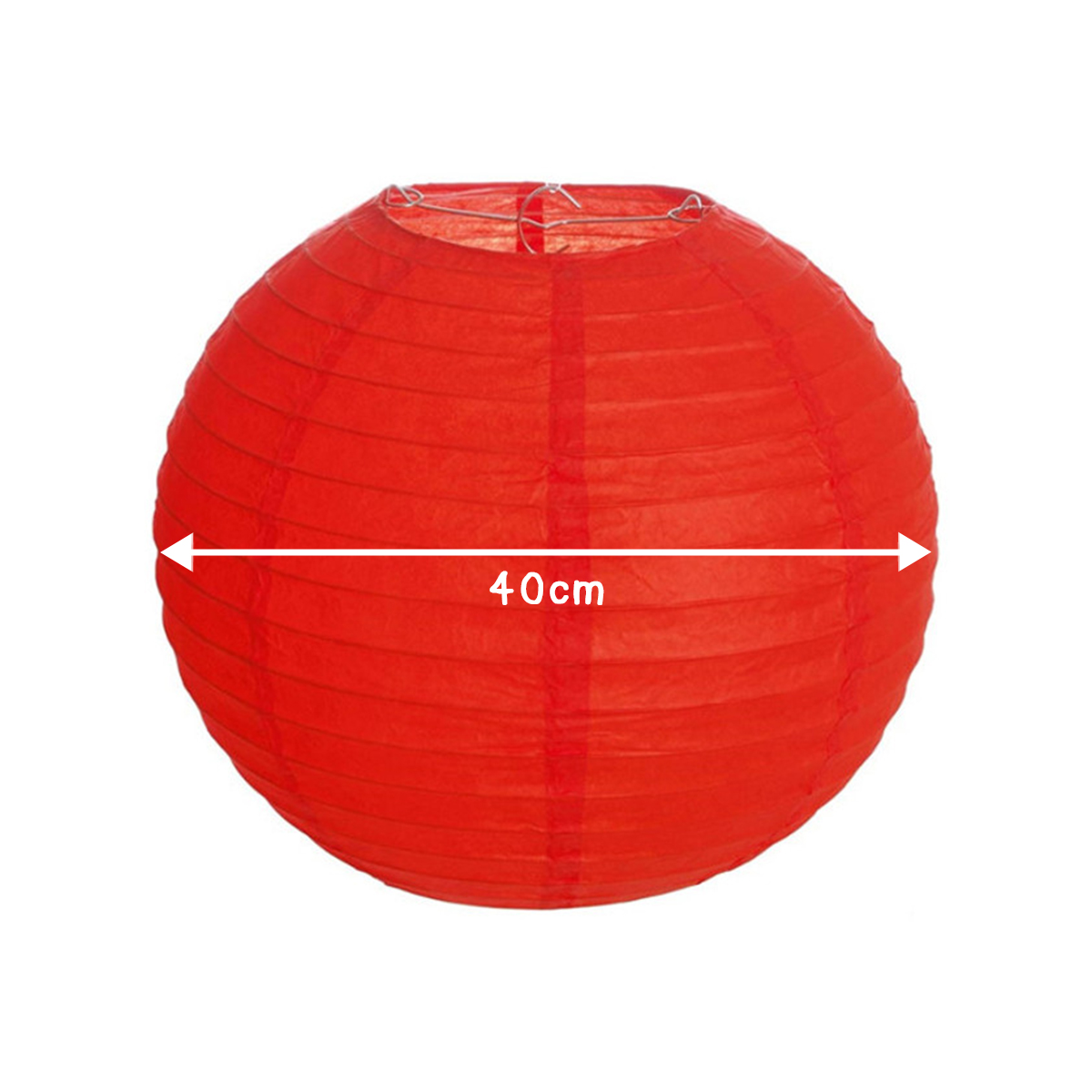 [ PEQUENOS DEFEITOS ] Luminária Oriental Vermelha Lisa - 40 cm