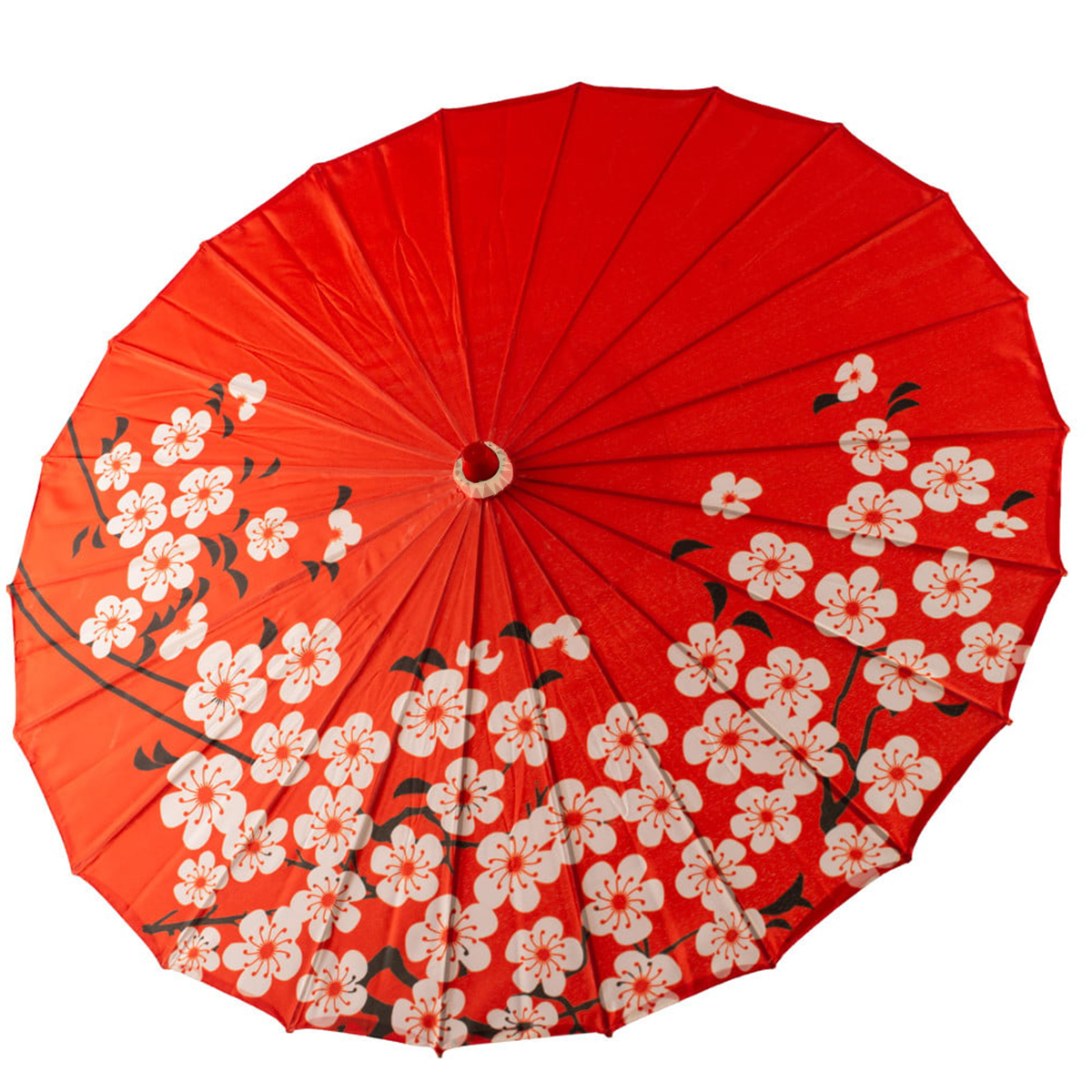 [ PEQUENOS DEFEITOS ] Sombrinha Oriental Vermelha Sakura Estampada - 83 cm x 54 cm