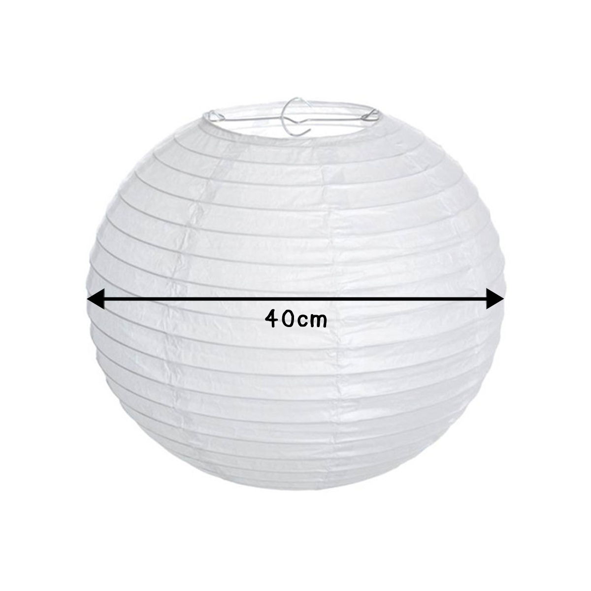 Luminária Oriental Branca Lisa 40 cm [ PEQUENOS DEFEITOS ]