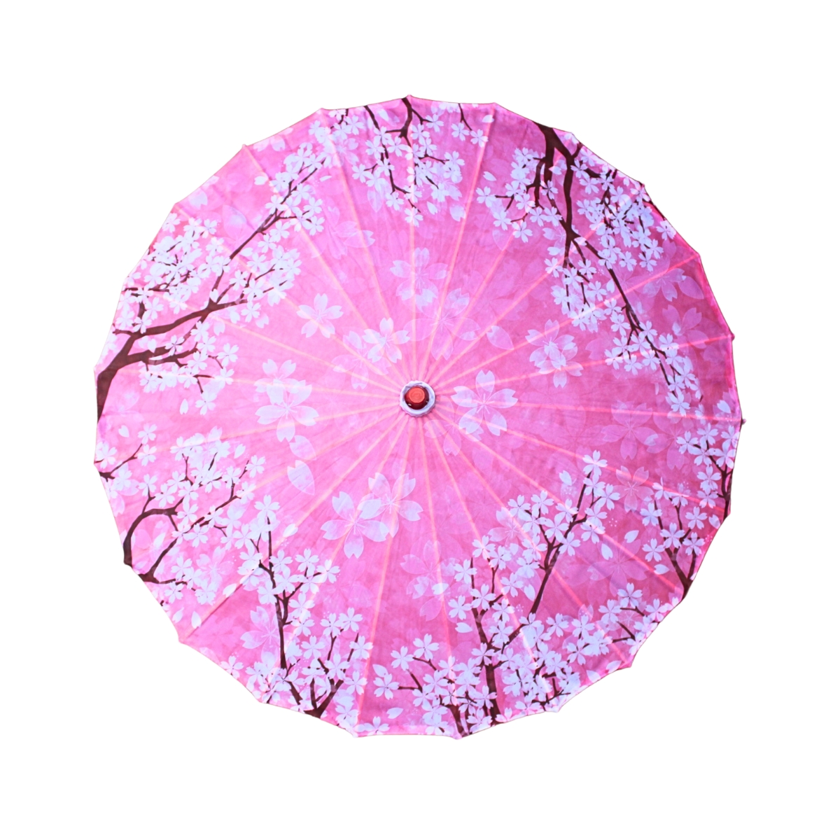 Sombrinha Oriental Rosa Flor de Sakura - 83 cm x 54 cm