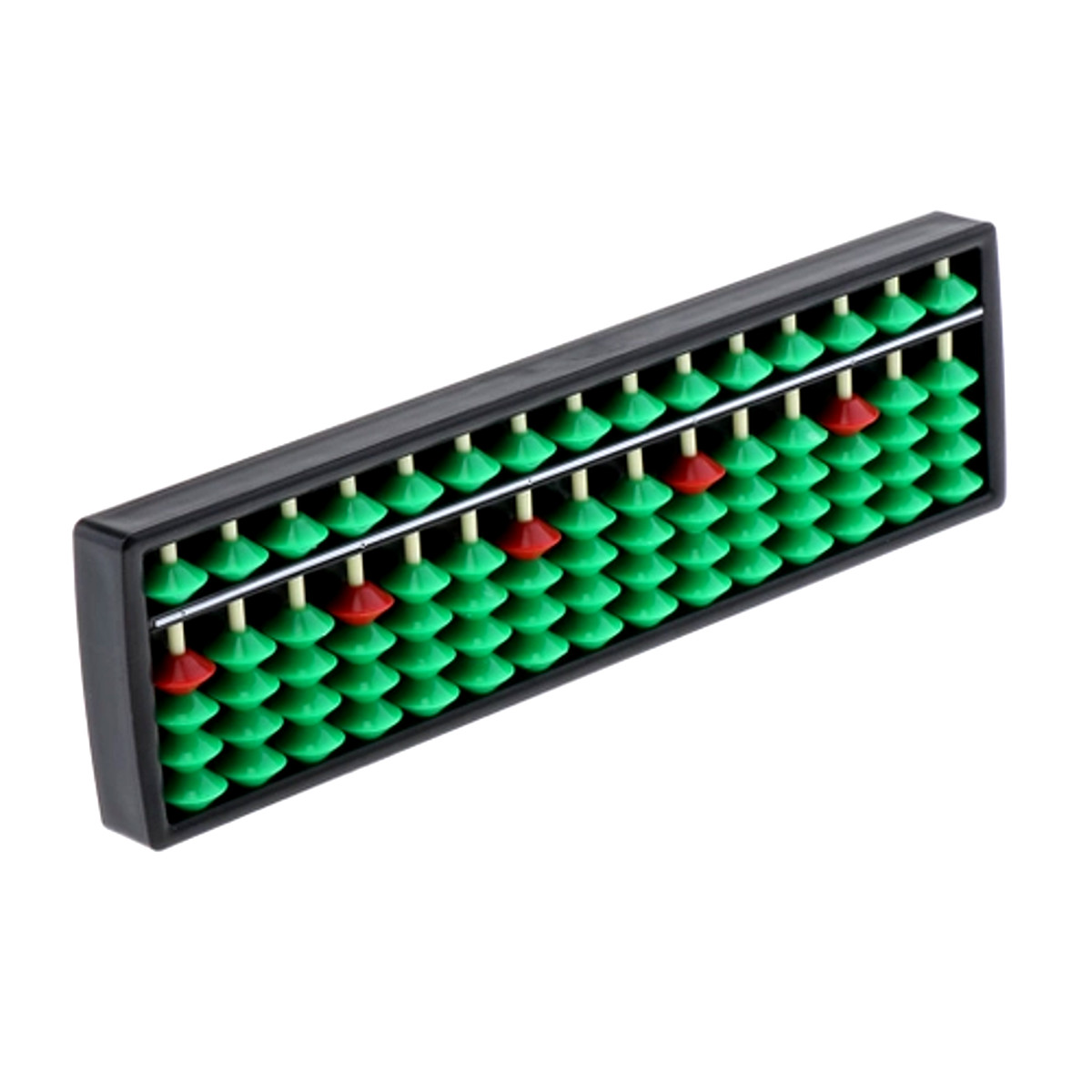 Soroban Ábaco Contador Calculadora Japonês 2 Cores Verde e Vermelho - 15 Dígitos