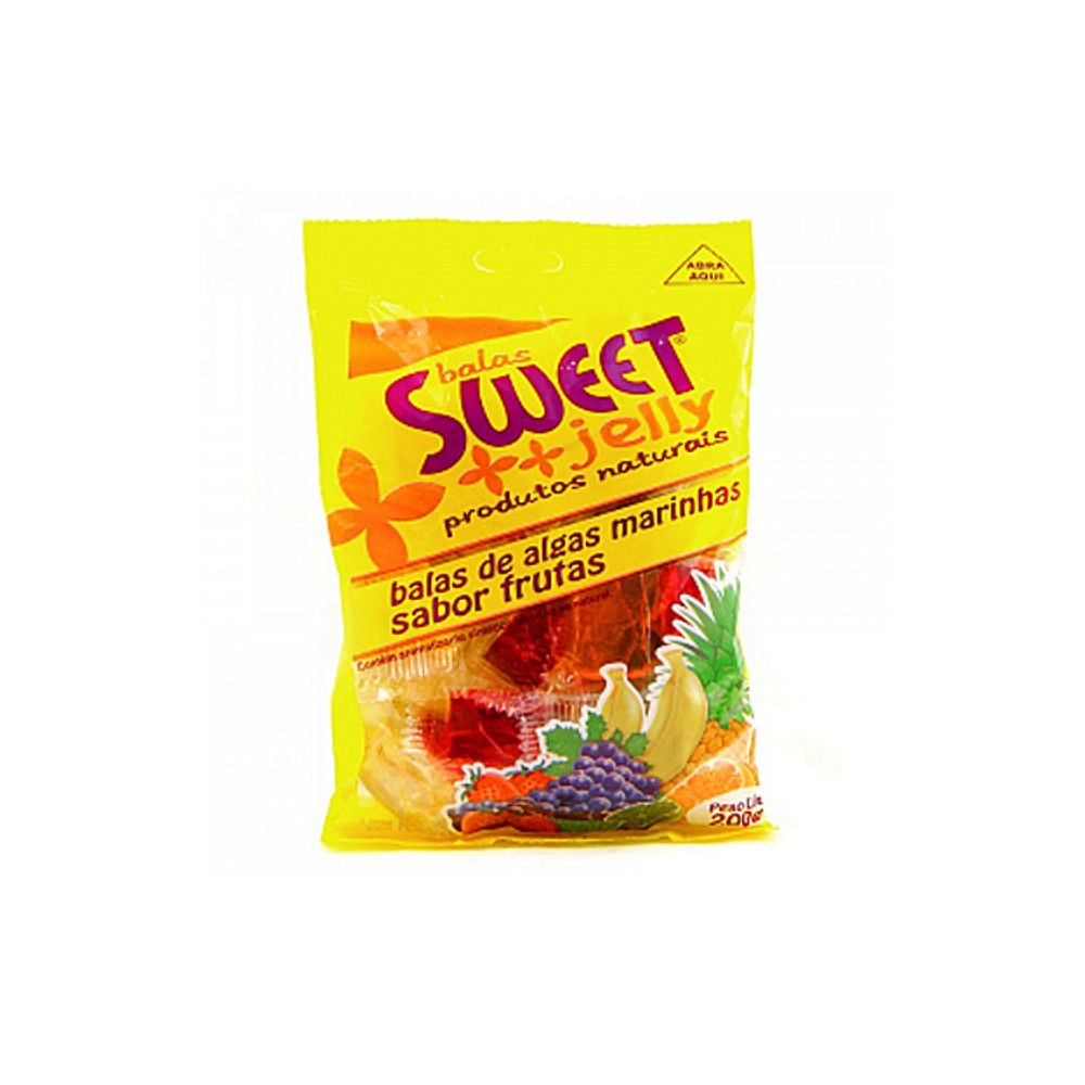 Bala de Alga Marinha Sabor Fruta Tipo Gelatina Sweet Jelly - 200 gramas