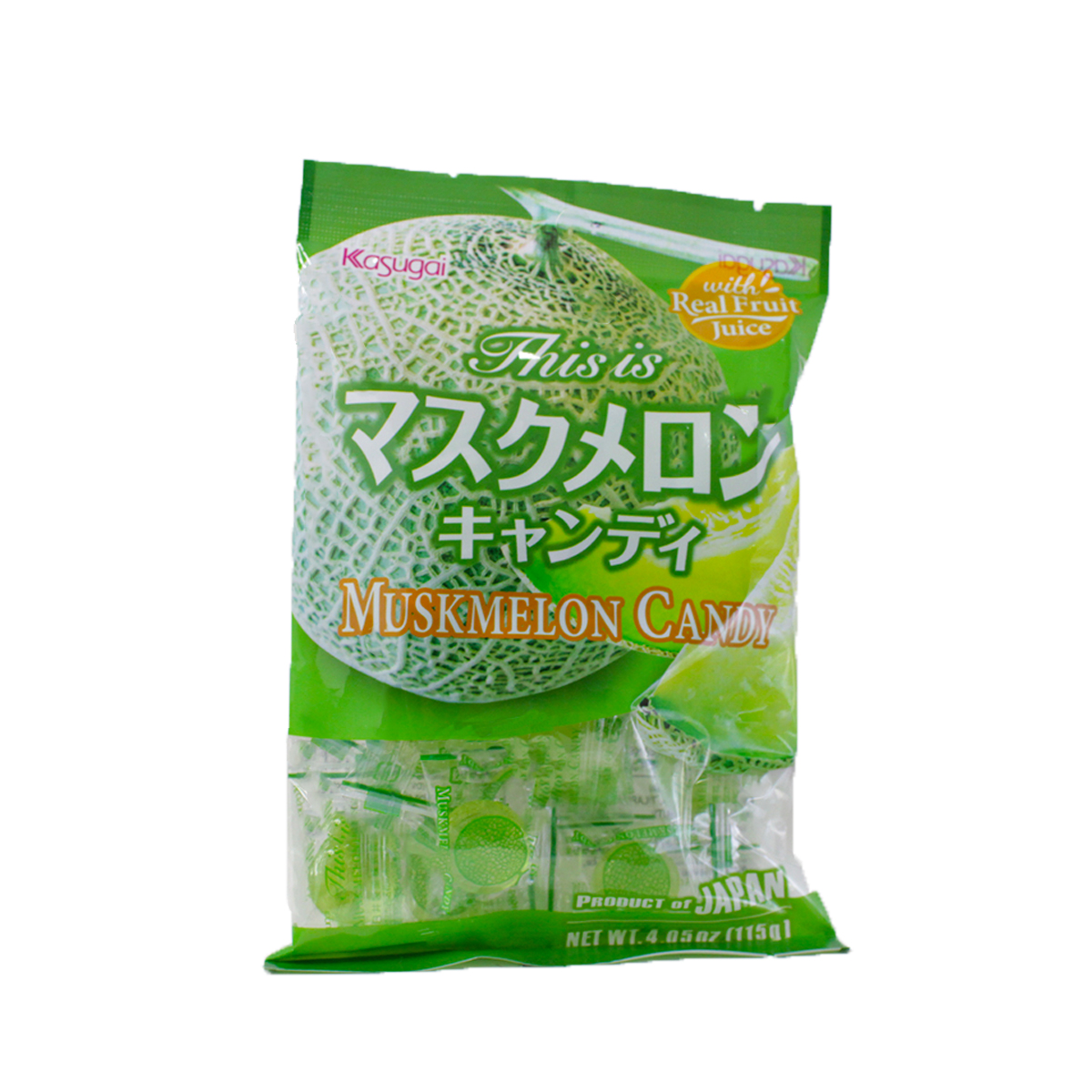 Bala de Melão Japonesa Musk Melon Kasugai - 115 gramas