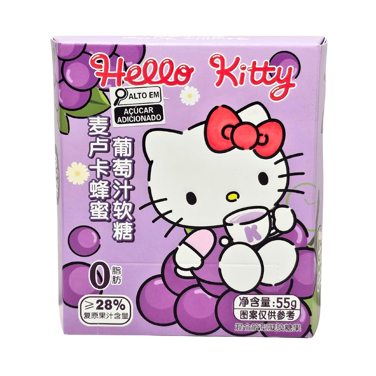 Bala de Uva e Mel Hello Kitty Sanrio - 55 gramas