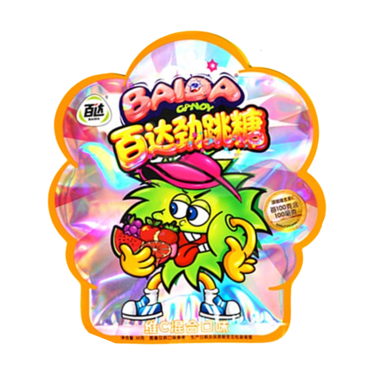 Bala Explosiva Sabor Frutas Mistas Baida Candy - 30 gramas