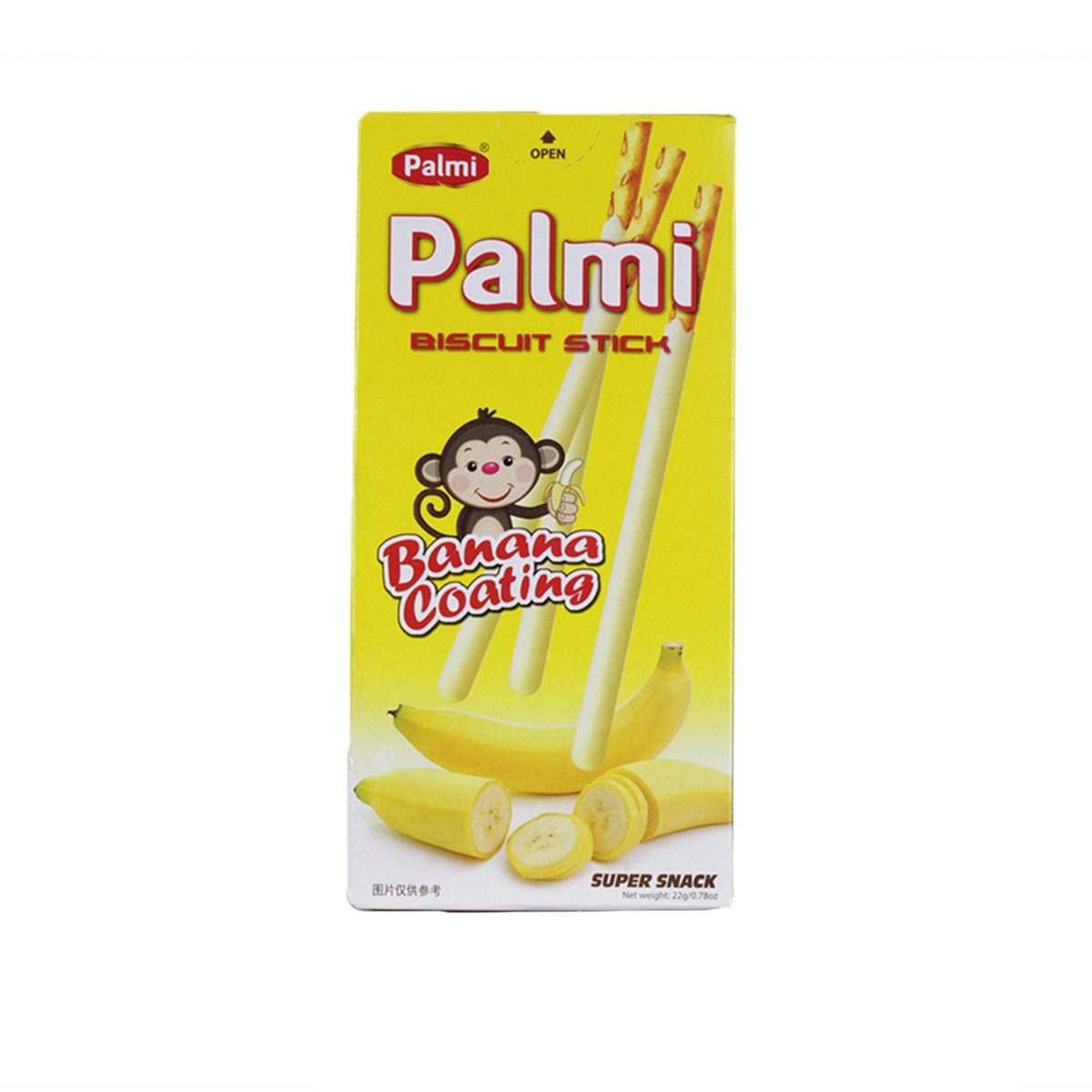 Biscoito de Palito ao leite com Recheio de Banana Palmi - 22 gramas