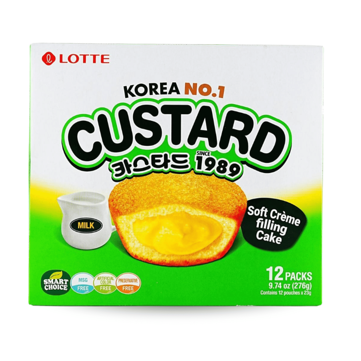 Bolinho com Recheio de Creme Custard 276 Gramas - 12 unidades 