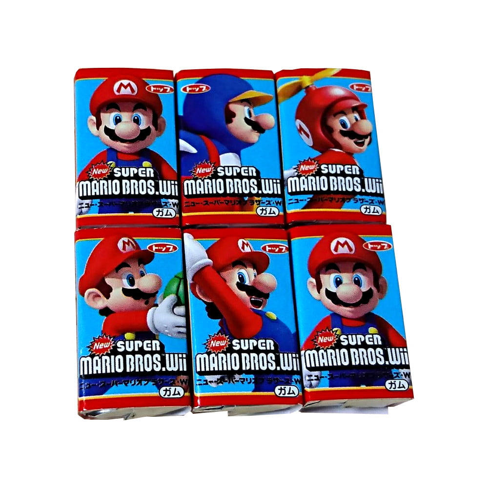 Caixa de Chiclete Japonês Super Mario Sabor Laranja - 60 unidades