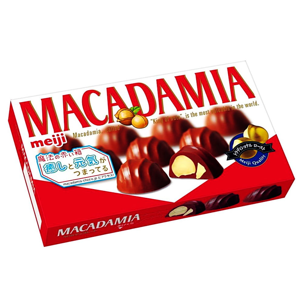 Chocolate Fino com Macadamia Japonês  Meiji – 64 gramas 