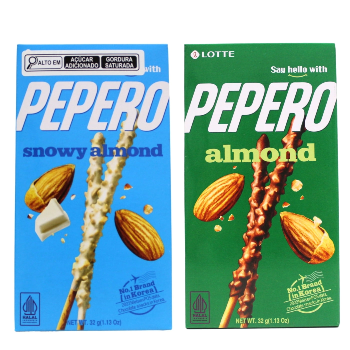 KIT DE BISCOITOS PALITO PEPERO CHOCOLATE ALMOND - 2 SABORES