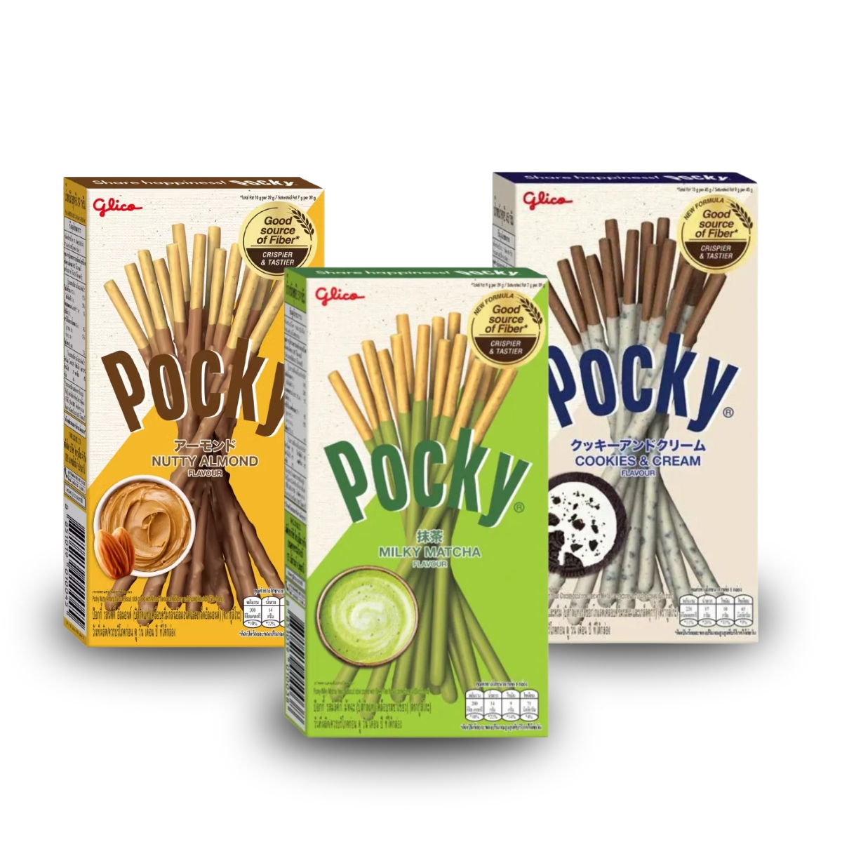 Kit Pocky Biscoito de Palito - 3 Sabores