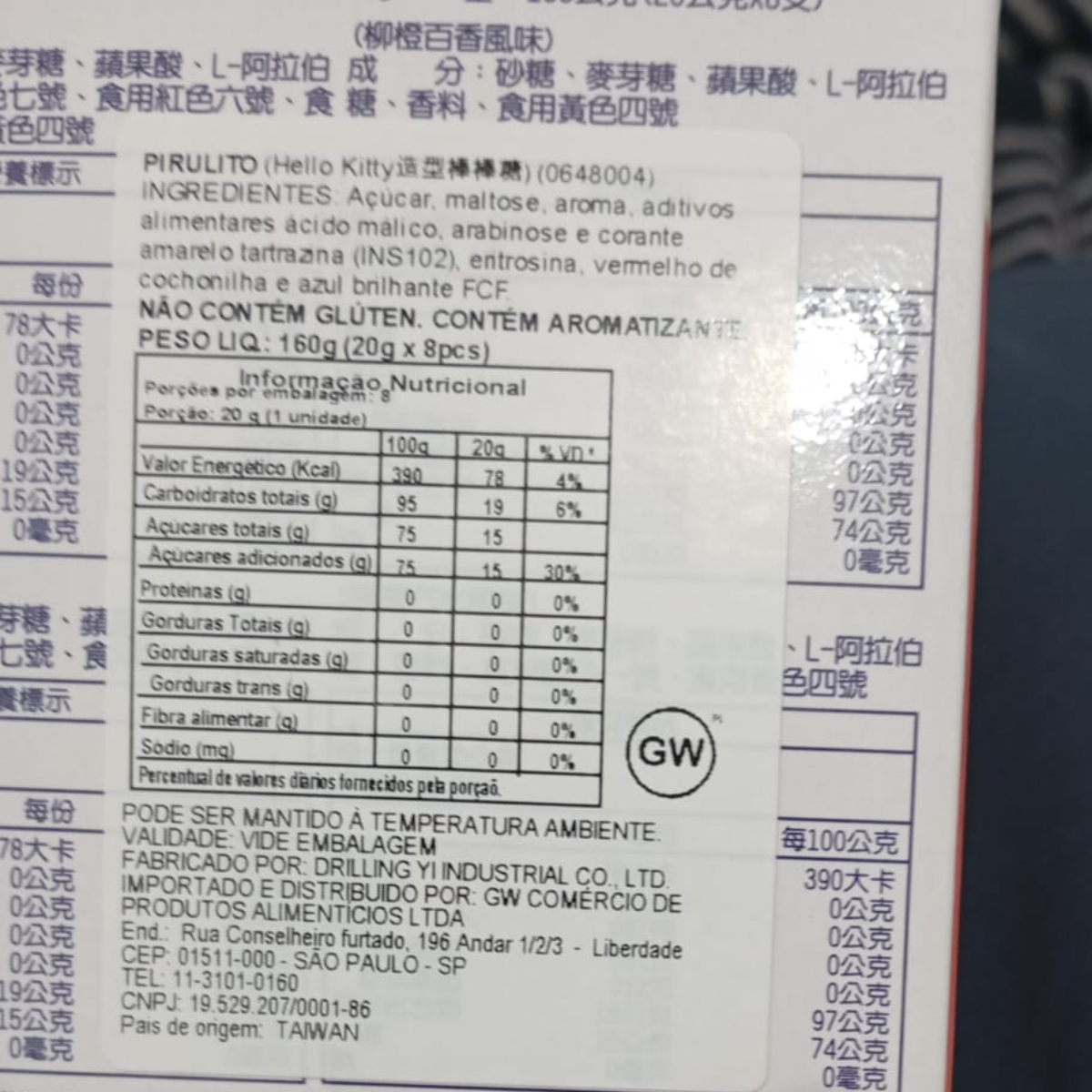 Pirulito HELLO KITTY Sabor Maçã e Cola - 20 gramas - Hachi8