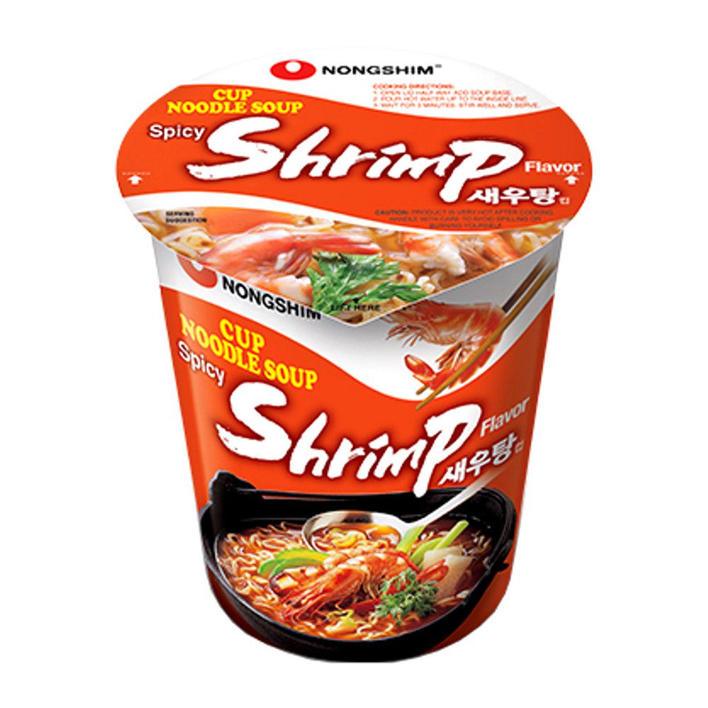 Lamen Coreano Camarão Apimentado Shrimp Spicy Cup Noodle Soup 67g
