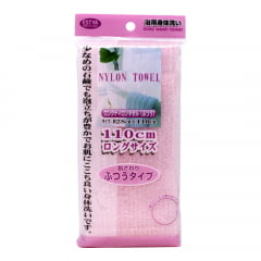 Toalha de banho Japonesa Nylon Macia Esfoliante Bucha - Rosa