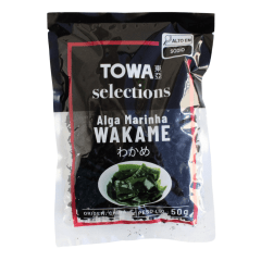 Alga Marinha Cut Wakame Desidratada Towa - 50 gramas