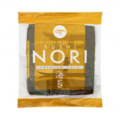 Alga Marinha Nori para Sushi e Temakis C/50 Folhas Yaki Sushi Nori Gold Premium MAC - 140 gramas