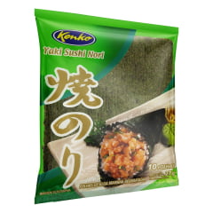 Alga Marinha Nori para Sushi e Temaki com 10 Folhas Kenko - 27 gramas
