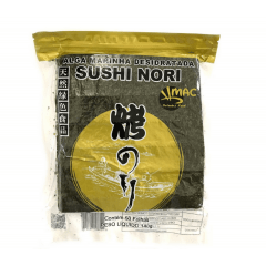 Alga Marinha Nori para Sushi e Temakis C/50 Folhas Yaki Sushi Nori Gold Brand  MAC - 140 gramas
