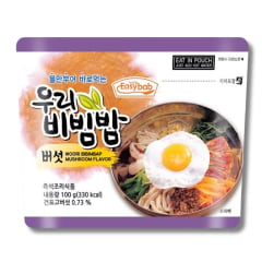 Arroz Instantâneo Desidratado Sabor Cogumelo Woori Bibimbap - 100 Gramas