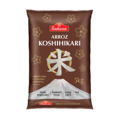 Arroz para Culinária Japonesa Koshihikari Premium Sakura Grão Curto - 5Kg