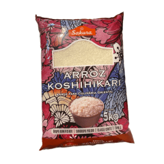 Arroz para Culinária Japonesa Koshihikari Premium Sakura Grão Curto - 5Kg