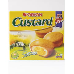 Bolinho Macio com Recheio de Creme Custard Orion  276 Gramas - 12 unidades