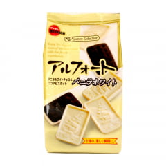 Biscoito com Chocolate Branco e Baunilha Japonês Bourbon Alfort - 101 gramas 