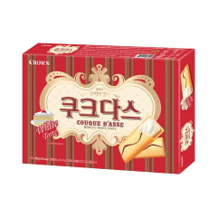 Biscoito Coreano com Creme de Leite Mascarpone Couque D'Asse Crown - 128 gramas