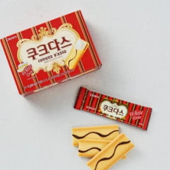 Biscoito Coreano com Creme de Leite Mascarpone Couque D'Asse Crown - 128 gramas