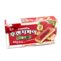 Biscoito Coreano Folhado sabor Morango FrenchPie Haitai - 192 gramas