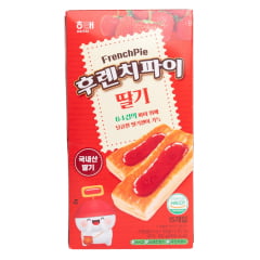 Biscoito Coreano Folhado sabor Morango FrenchPie Haitai - 192 gramas
