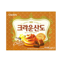 Biscoito Coreano Recheado com Chocolate com Baunilha Sando Crown - 161 gramas