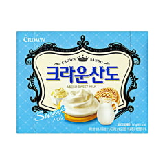Biscoito Coreano Recheado com Creme de Leite e Mascarpone Sando Crown - 161 gramas