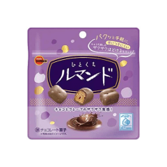 Biscoito de Wafer Coberto com Chocolate Hitokuchi Lumonde Wafles Bourbon - 47 gramas