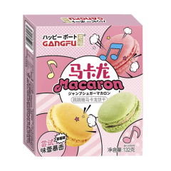 Biscoito Macaron Gangfu Sabor Morango  - 132 gramas