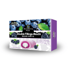 Bolinho de arroz Moti Importado com Recheio Duplo Sabor Leite e Mirtilo Cantaloupe Bamboo House - 180 gramas Bolinho de arroz Moti Importado com Recheio Duplo Sabor Leite e Mirtilo Cantaloupe Bamboo House - 180 gramas