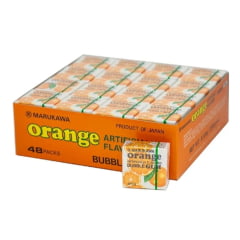 Chiclete Sabor Laranja Marukawa Bubble Gum - 48 unidades