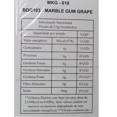 Chiclete Sabor Uva Marukawa Bubble Gum - 48 unidades