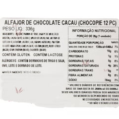 Choco Pie Bolinho de Chocolate Premium Cacau Lotte 336 Gramas - 12 unidades