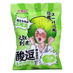Kit Bala Sabor Limão Super Azeda Hong Tai Kee 65 gramas - 100 Pacotes