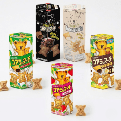 Kit Biscoito formato Koala Recheado Lotte - 5 Sabores Kit Biscoito formato Koala Recheado Lotte - 5 Sabores