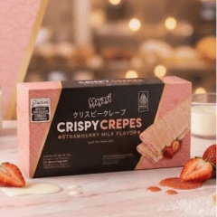 Kit de Crepes Crocante Recheado Sabor Chocolate e Morango Leite Mayasi Crispy Crepes - (85 gramasx2)