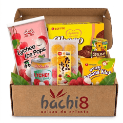Kit Produtos Orientais Hachi8 Box - Versão Sabor Lichia e Banana