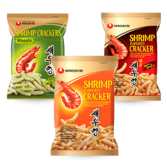 Kit Salgadinho Coreano de Camarão Shrimp Cracker Nonsghim 75g - 3 Sabores Kit Salgadinho Coreano de Camarão Shrimp Cracker Nonsghim 75g - 3 Sabores