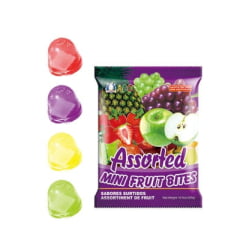 Mini Gelatina de Frutas com Coco Sabores Sortidas Mini Fruit Bites – 300 gramas