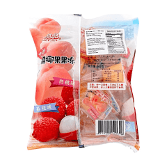 Mini Gelatinas de Konjac e Coco Sabor Pêssego Branco e Lichia Jelly Jin Jin – 500 gramas