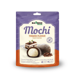 Mochi Importado Sabor Cacau com Recheio Sabor Tiramisu Bamboo House - 180 gramas (Sem Glúten e Vegetariano)