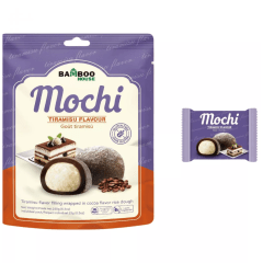 Mochi Importado Sabor Cacau com Recheio Sabor Tiramisu Bamboo House - 180 gramas (Sem Glúten e Vegetariano)